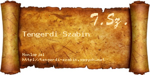 Tengerdi Szabin névjegykártya